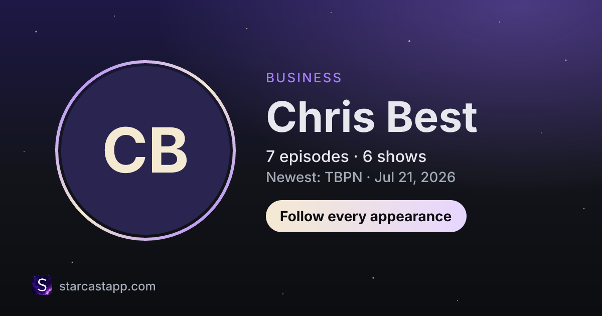 The preview card for Chris Best