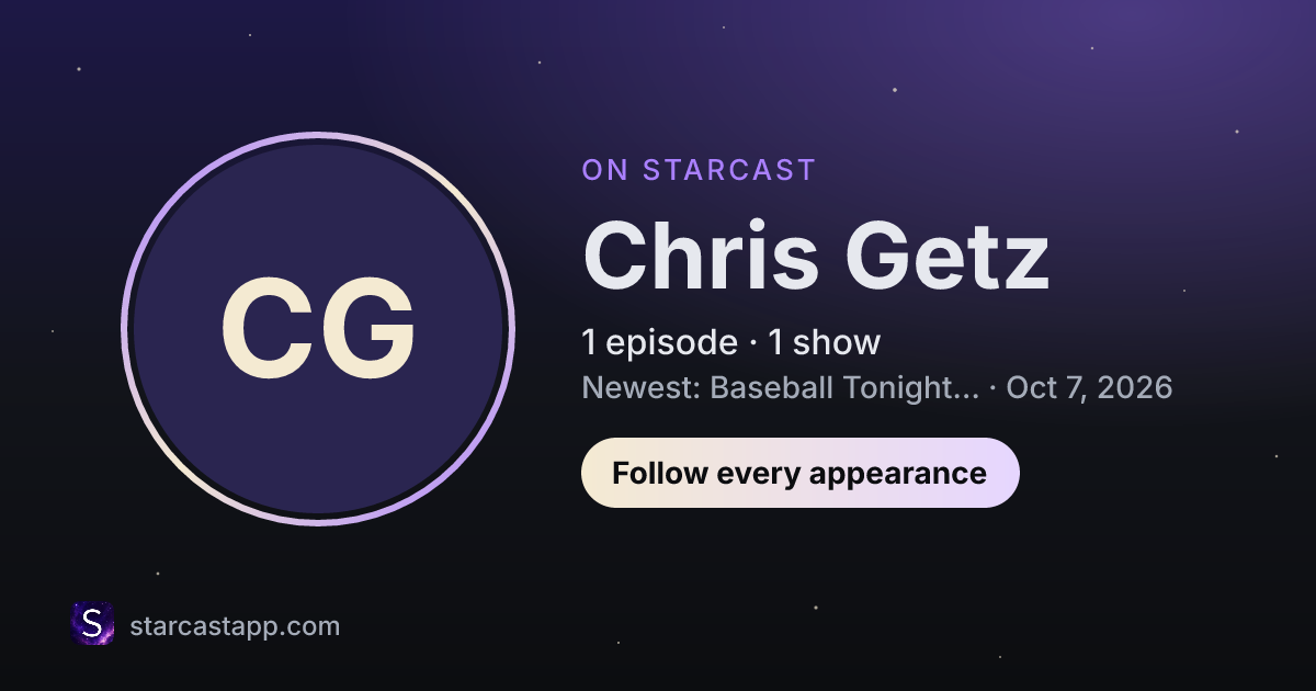 The preview card for Chris Getz