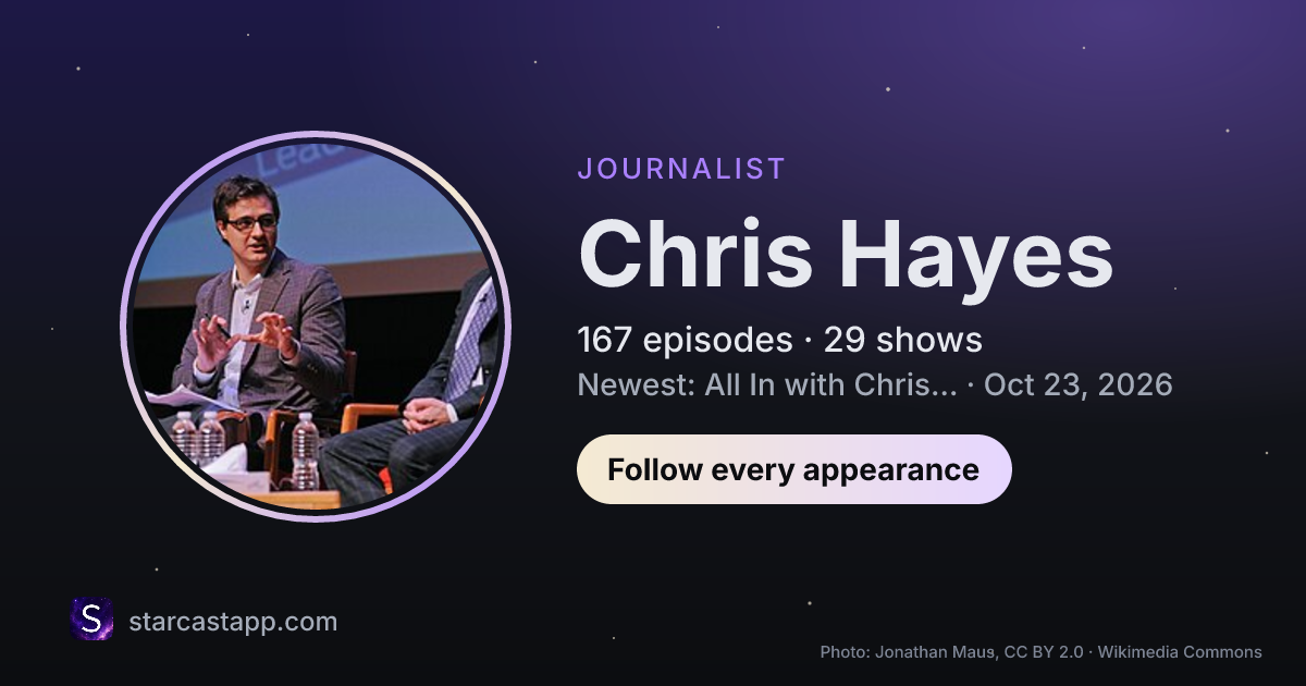 The preview card for Chris Hayes