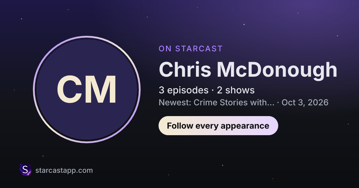 The preview card for Chris McDonough