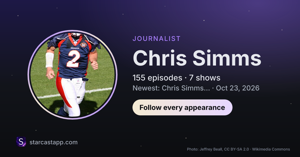 The preview card for Chris Simms
