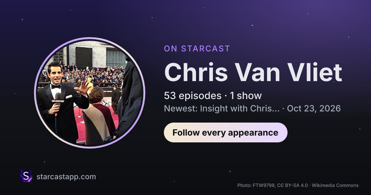 The preview card for Chris Van Vliet