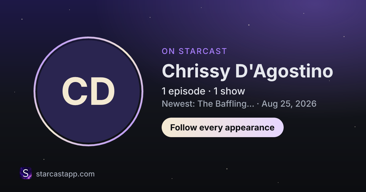The preview card for Chrissy D'Agostino