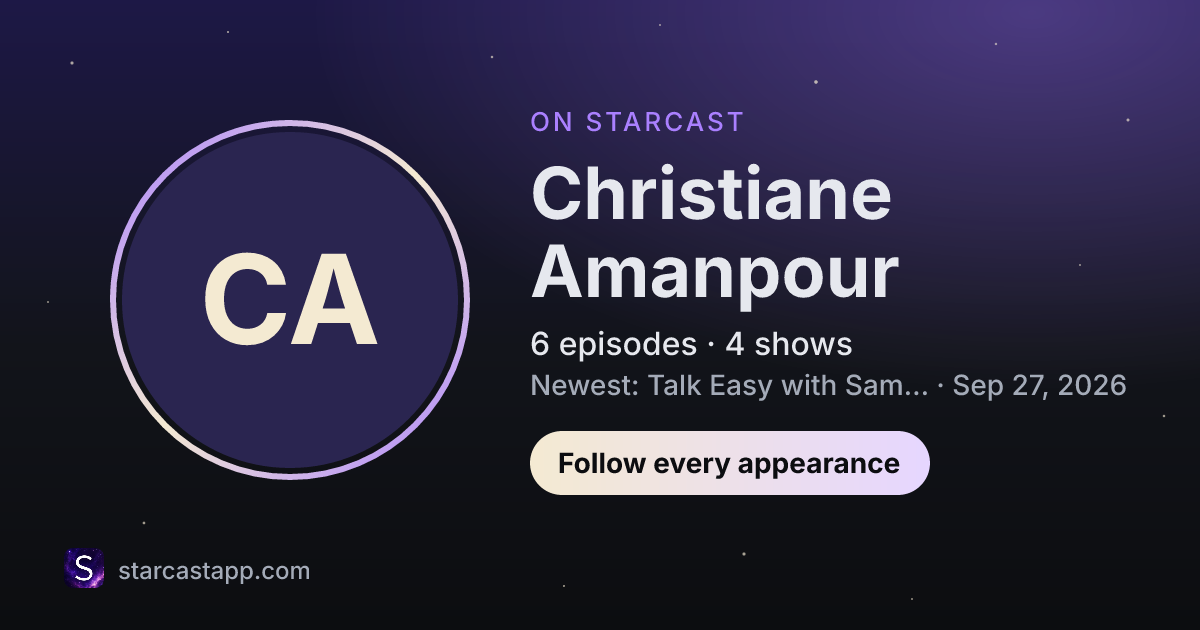 The preview card for Christiane Amanpour