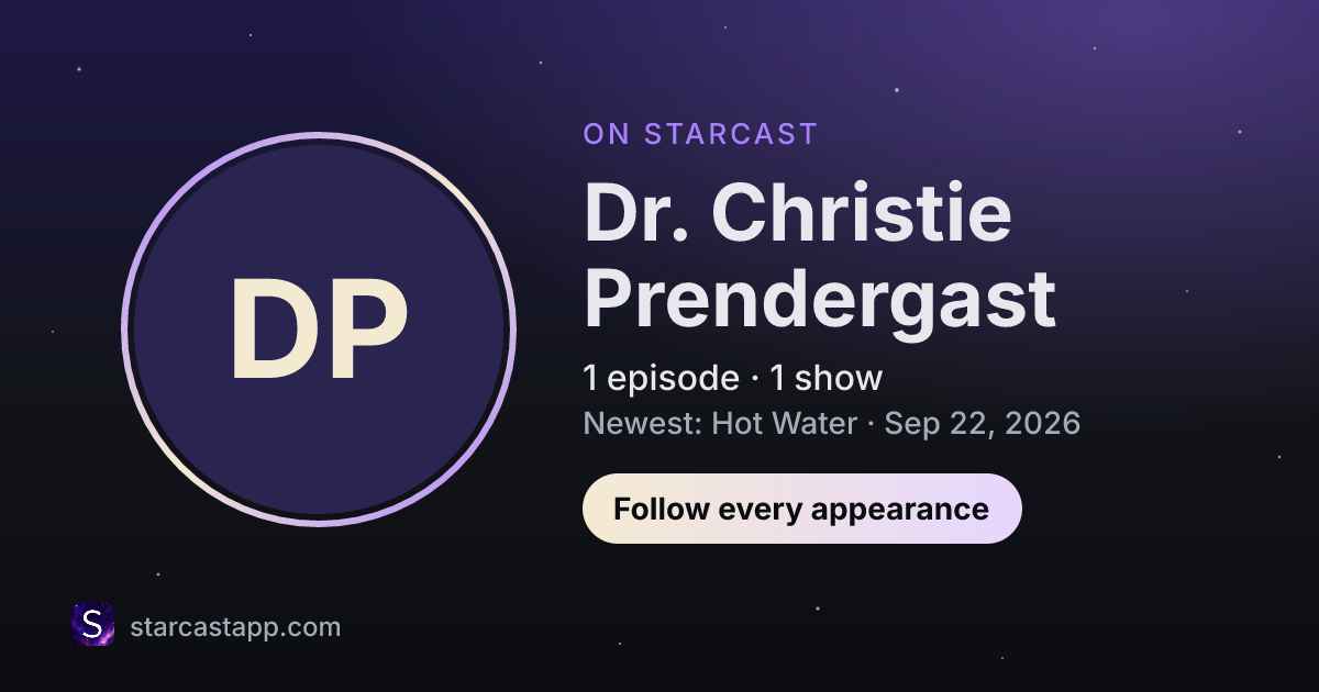 The preview card for Dr. Christie Prendergast