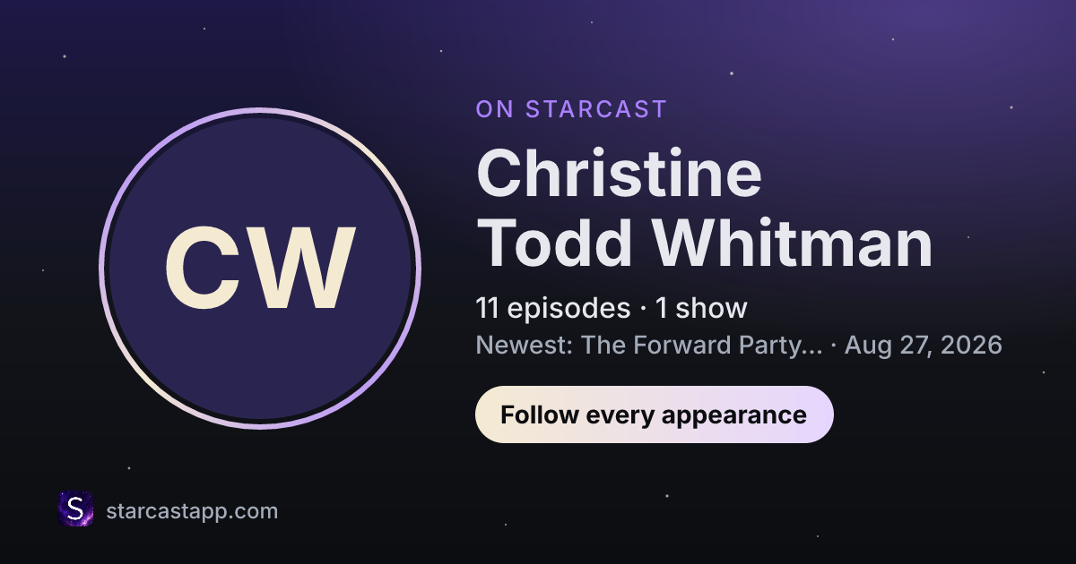 The preview card for Christine Todd Whitman
