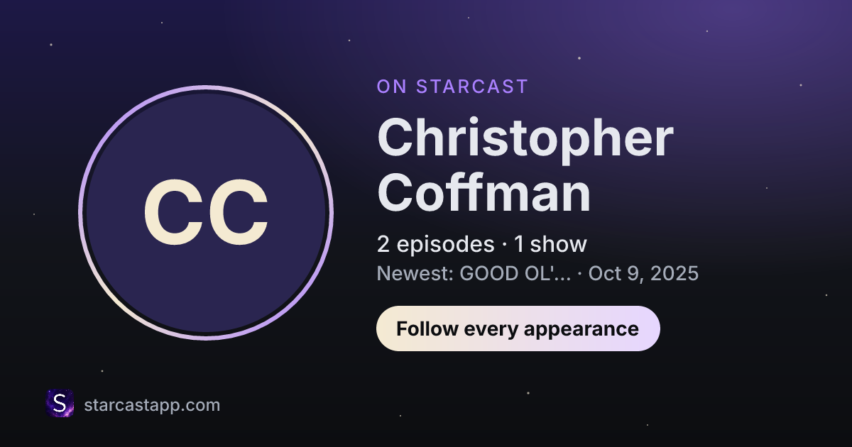 The preview card for Christopher Coffman