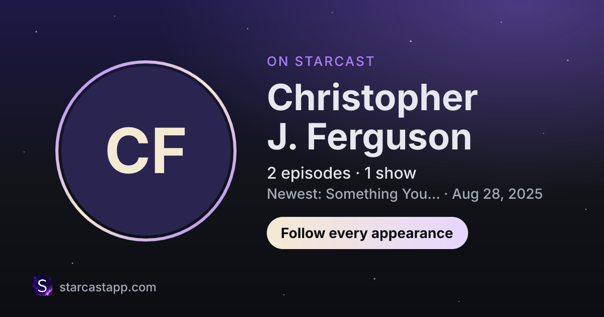 The preview card for Christopher J. Ferguson