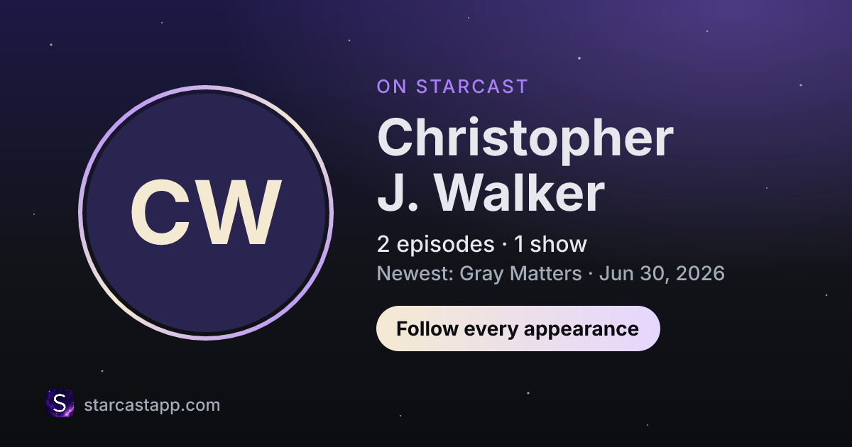 The preview card for Christopher J. Walker