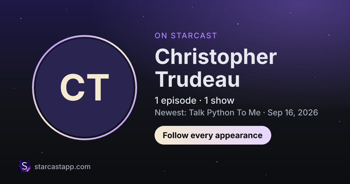 The preview card for Christopher Trudeau