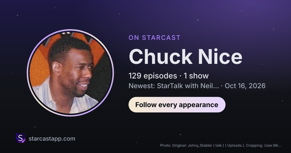The preview card for Chuck Nice
