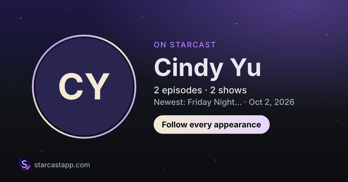 The preview card for Cindy Yu