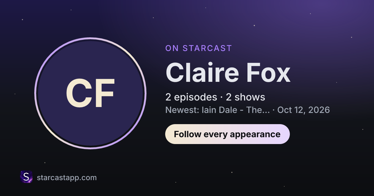 The preview card for Claire Fox