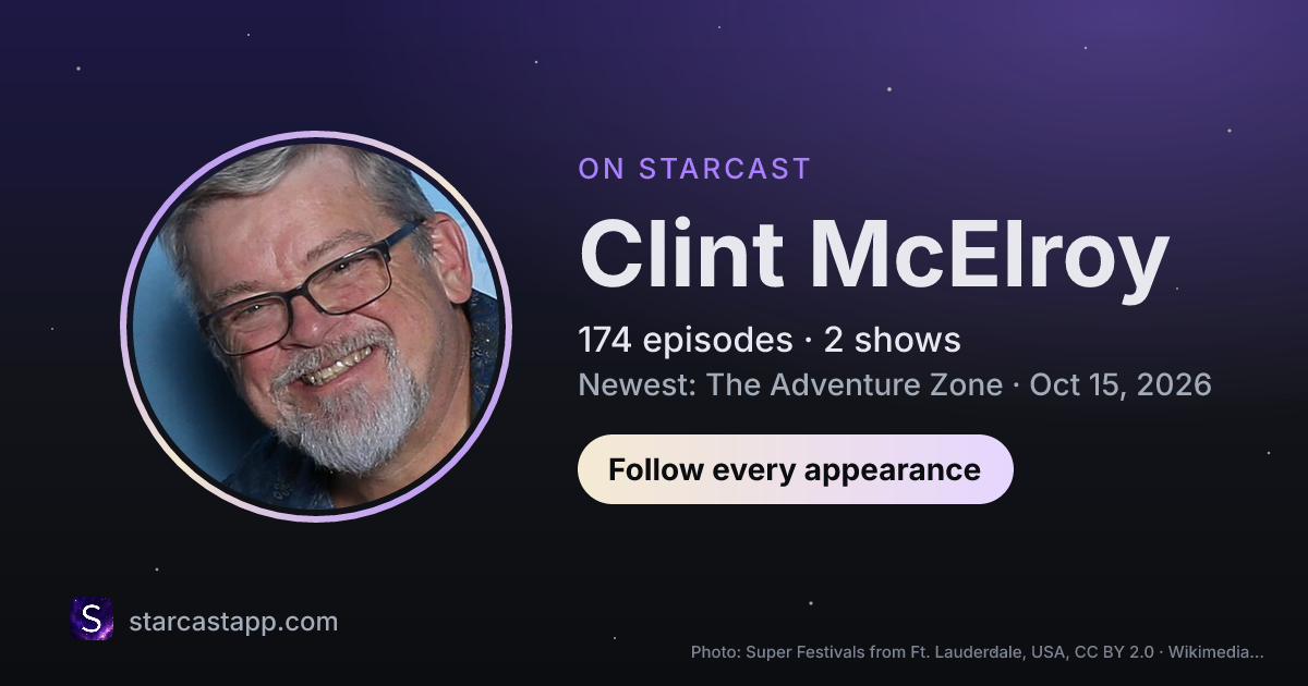 The preview card for Clint McElroy