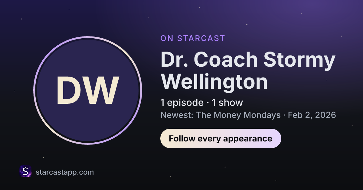 The preview card for Dr. Coach Stormy Wellington