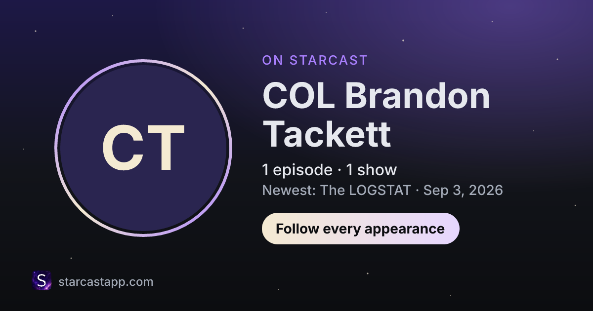 The preview card for COL Brandon Tackett