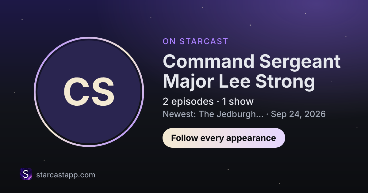 The preview card for Command Sergeant Major Lee Strong