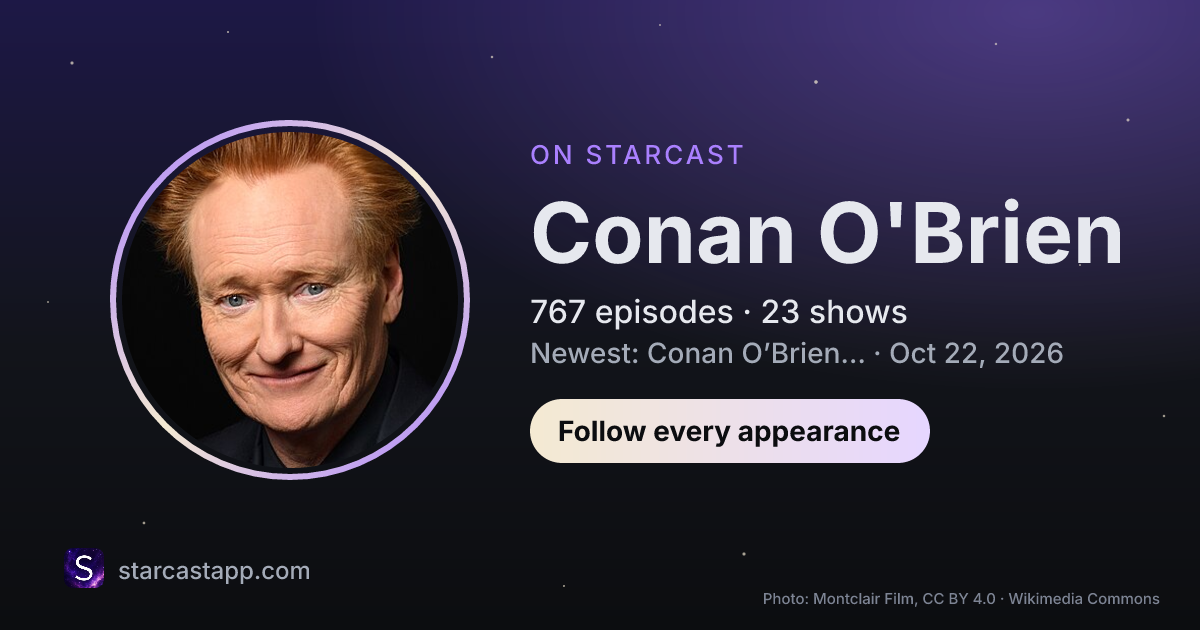 The preview card for Conan O'Brien