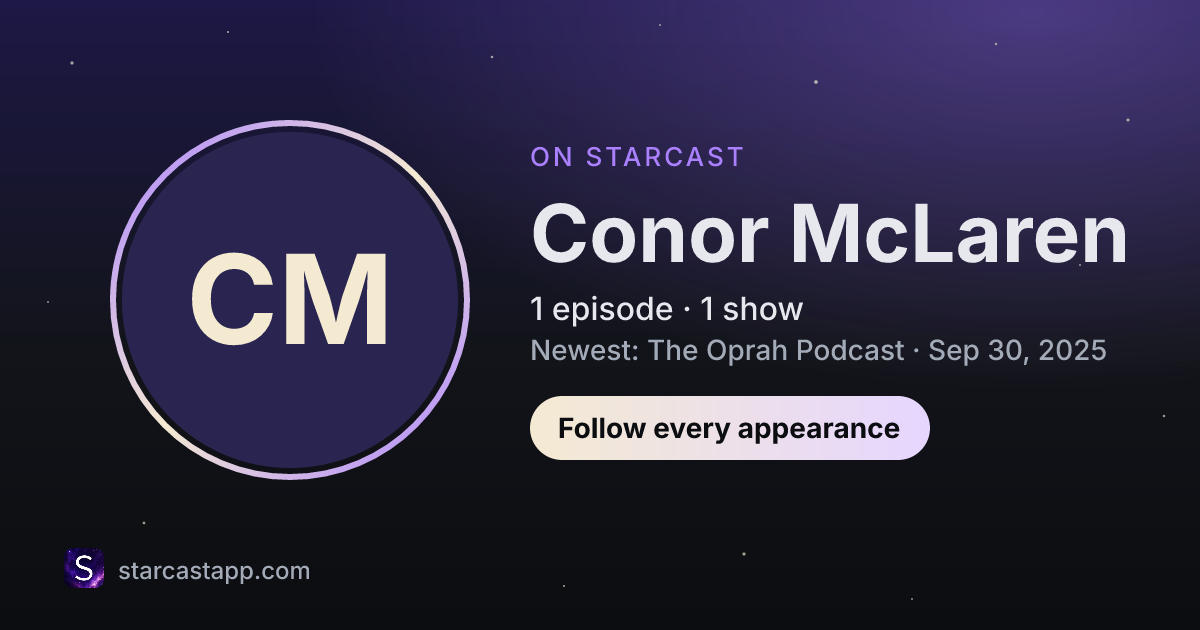 The preview card for Conor McLaren