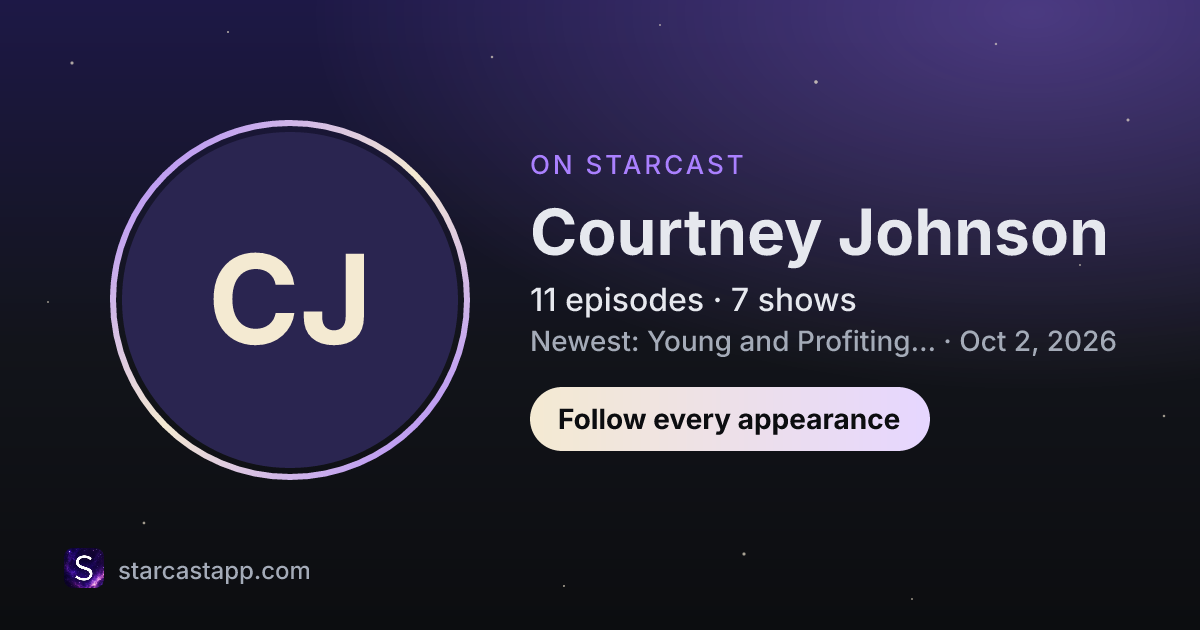 The preview card for Courtney Johnson