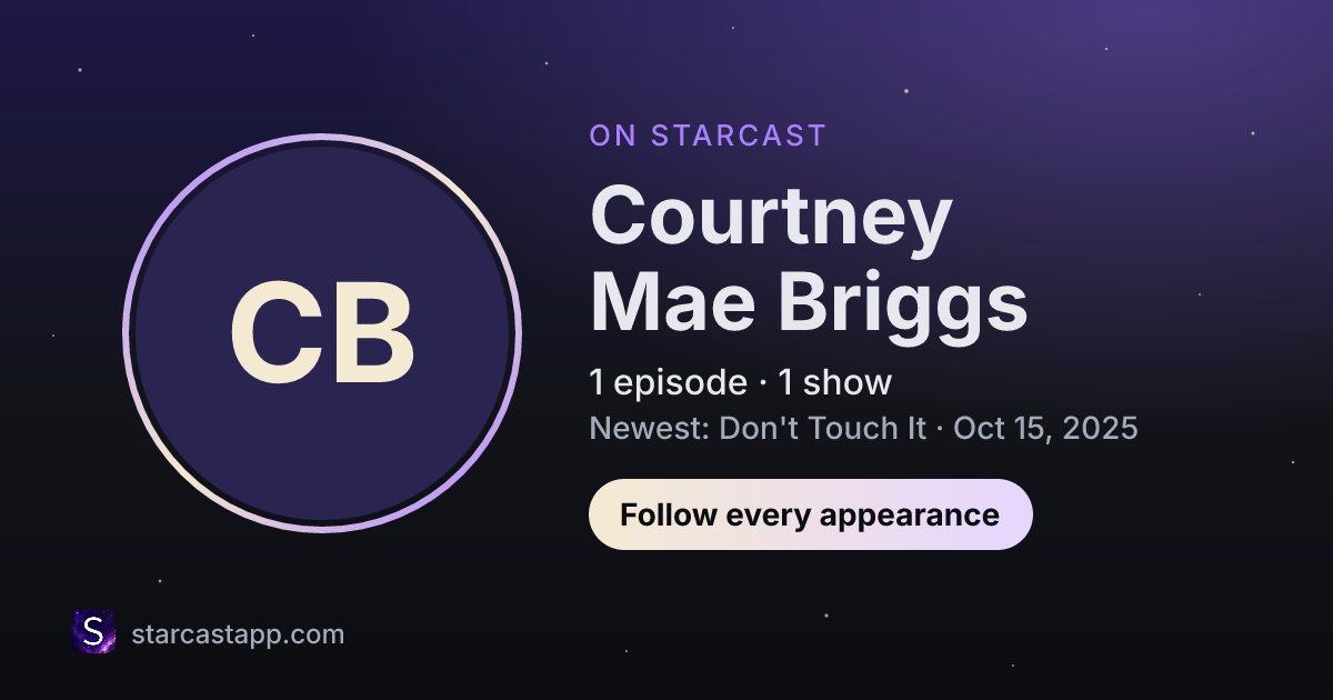 The preview card for Courtney Mae Briggs