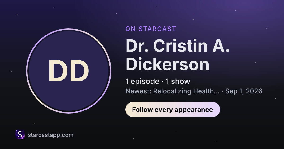 The preview card for Dr. Cristin A. Dickerson
