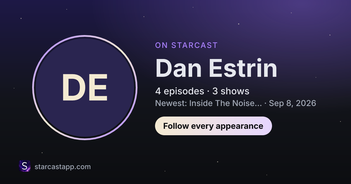 The preview card for Dan Estrin