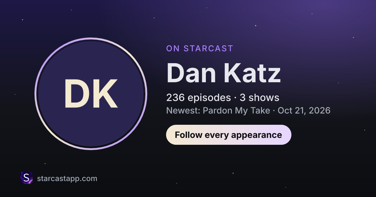 The preview card for Dan Katz
