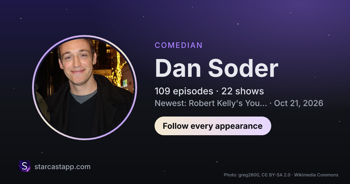The preview card for Dan Soder