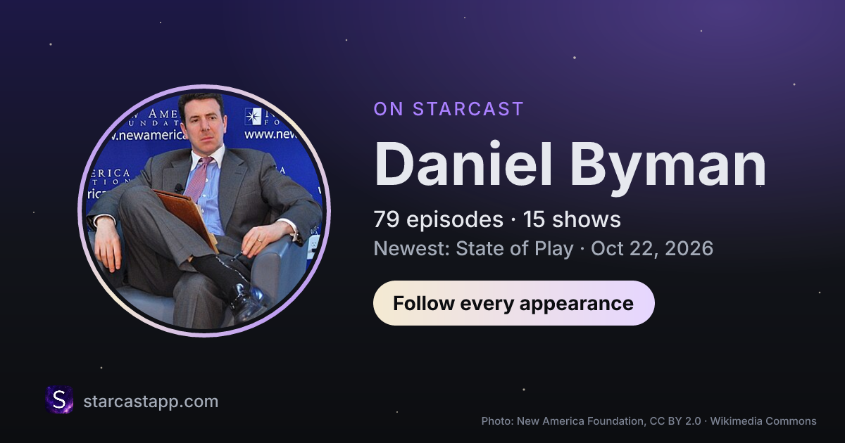 The preview card for Daniel Byman