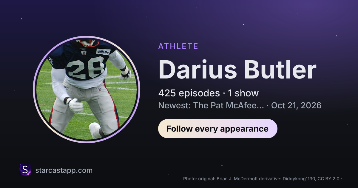 The preview card for Darius Butler