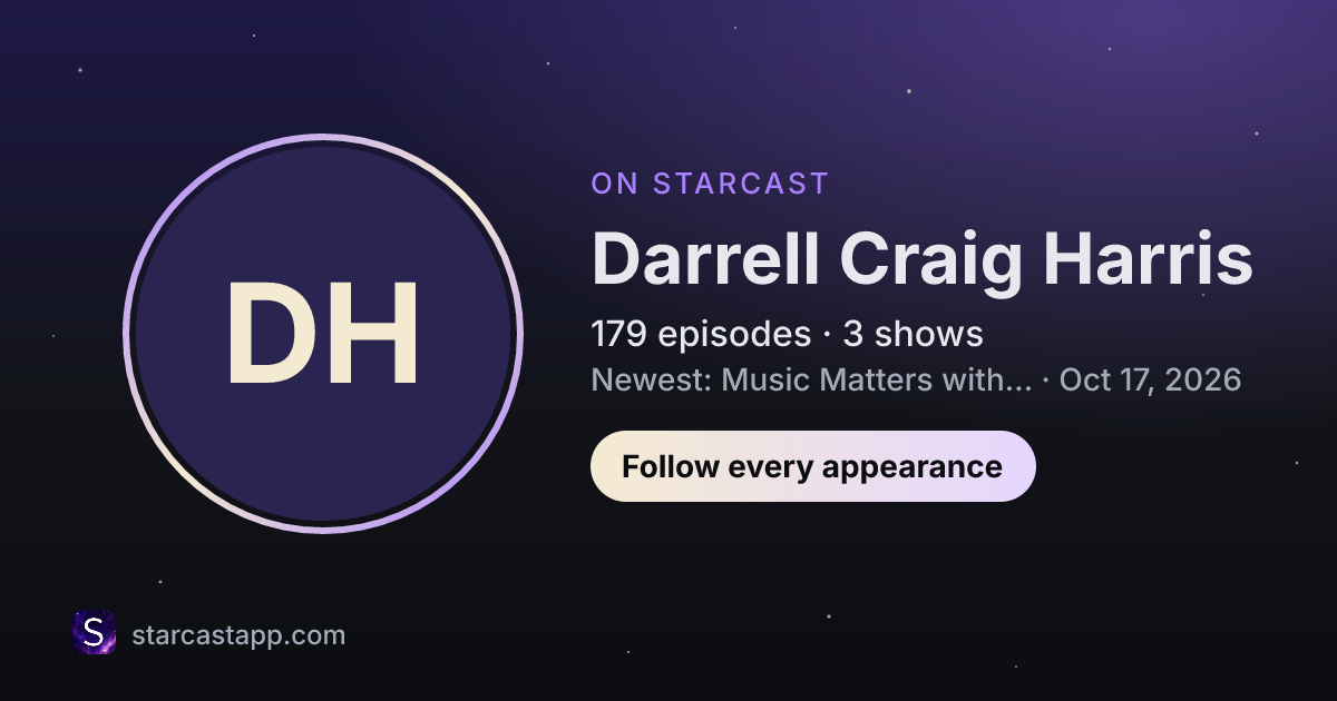 The preview card for Darrell Craig Harris