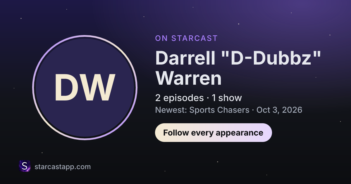 The preview card for Darrell "D-Dubbz" Warren