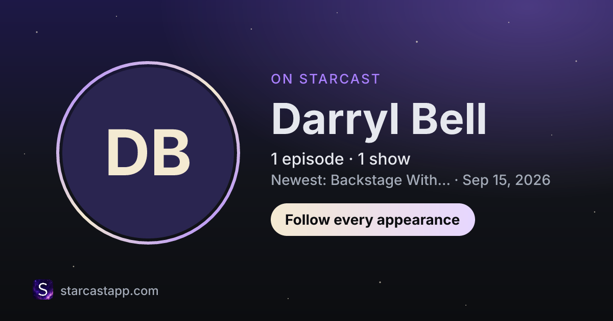 The preview card for Darryl Bell