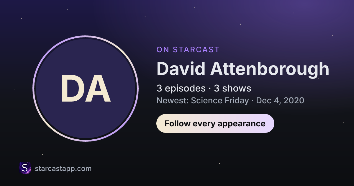The preview card for David Attenborough