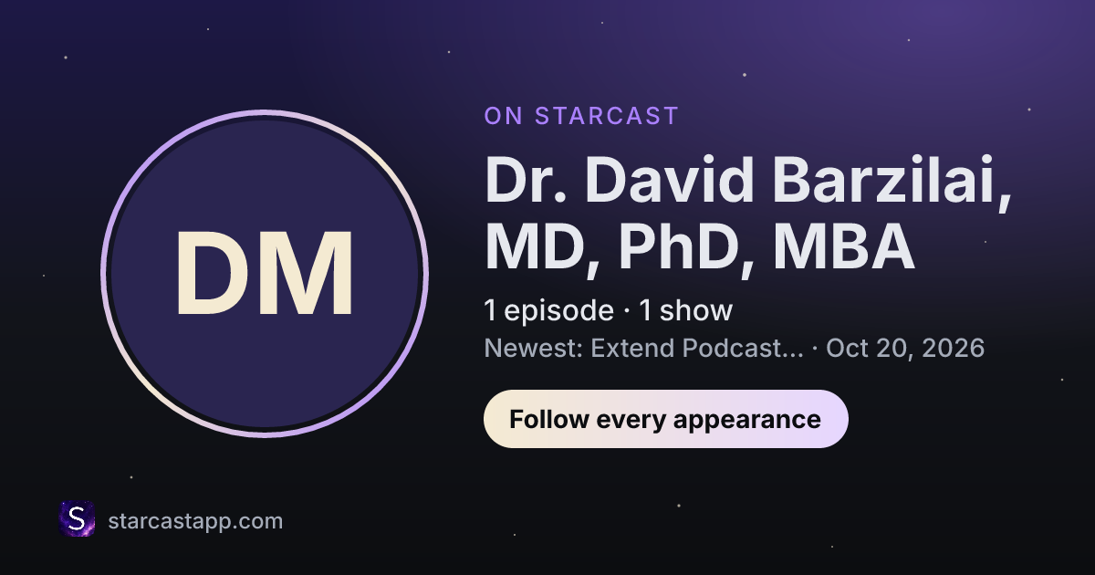 The preview card for Dr. David Barzilai, MD, PhD, MBA