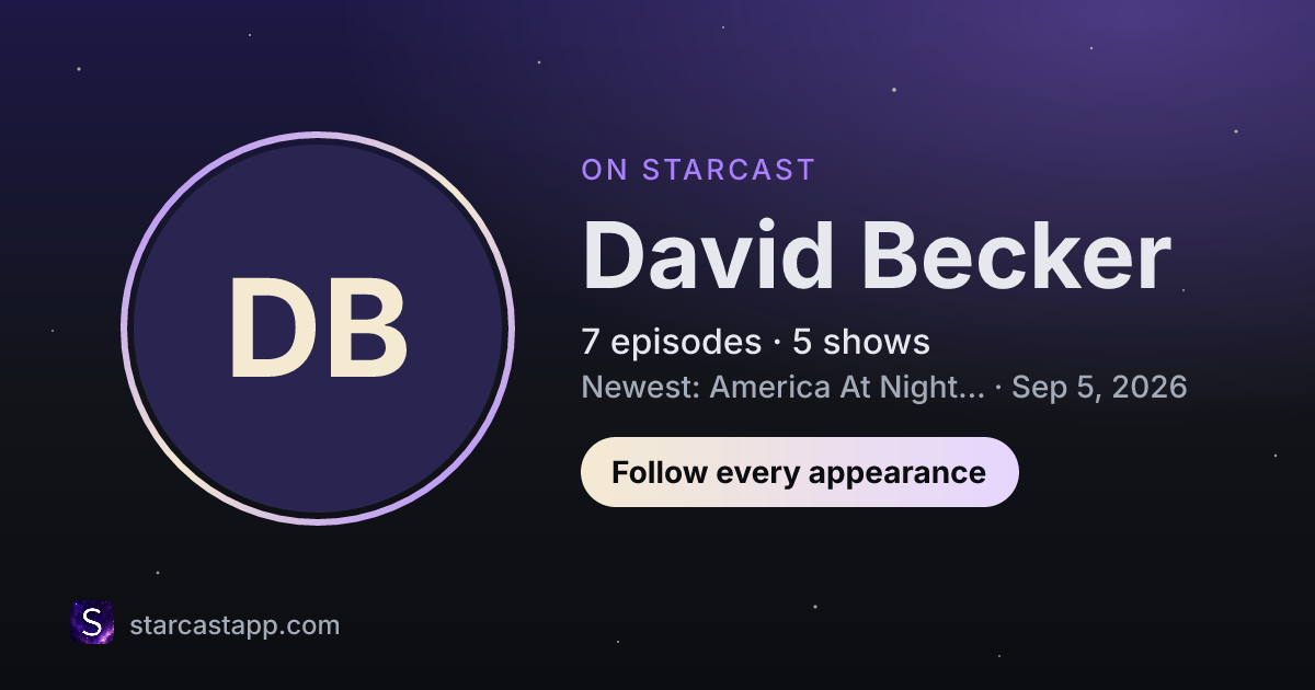 The preview card for David Becker
