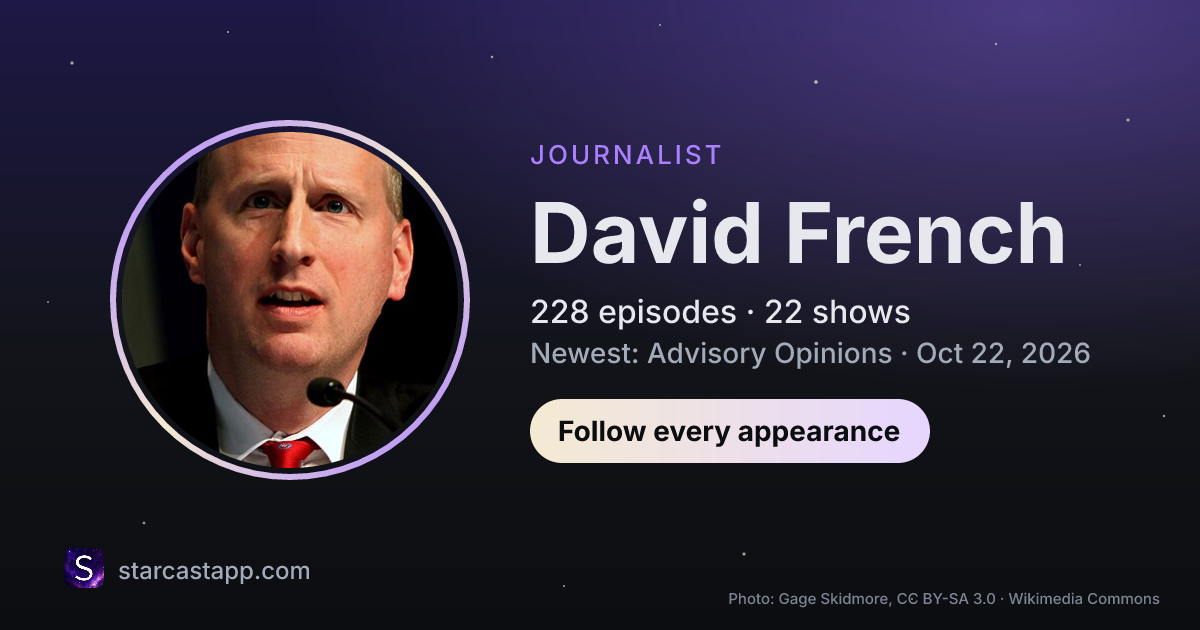 The preview card for David French