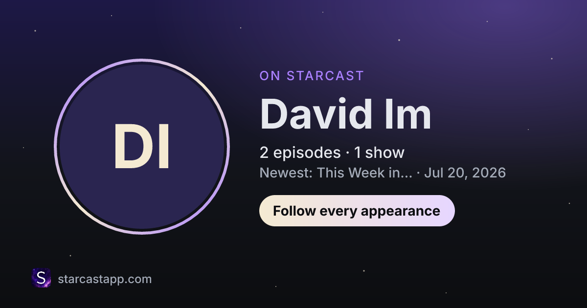 The preview card for David Im