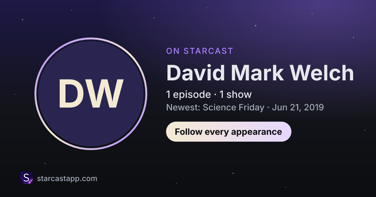 The preview card for David Mark Welch