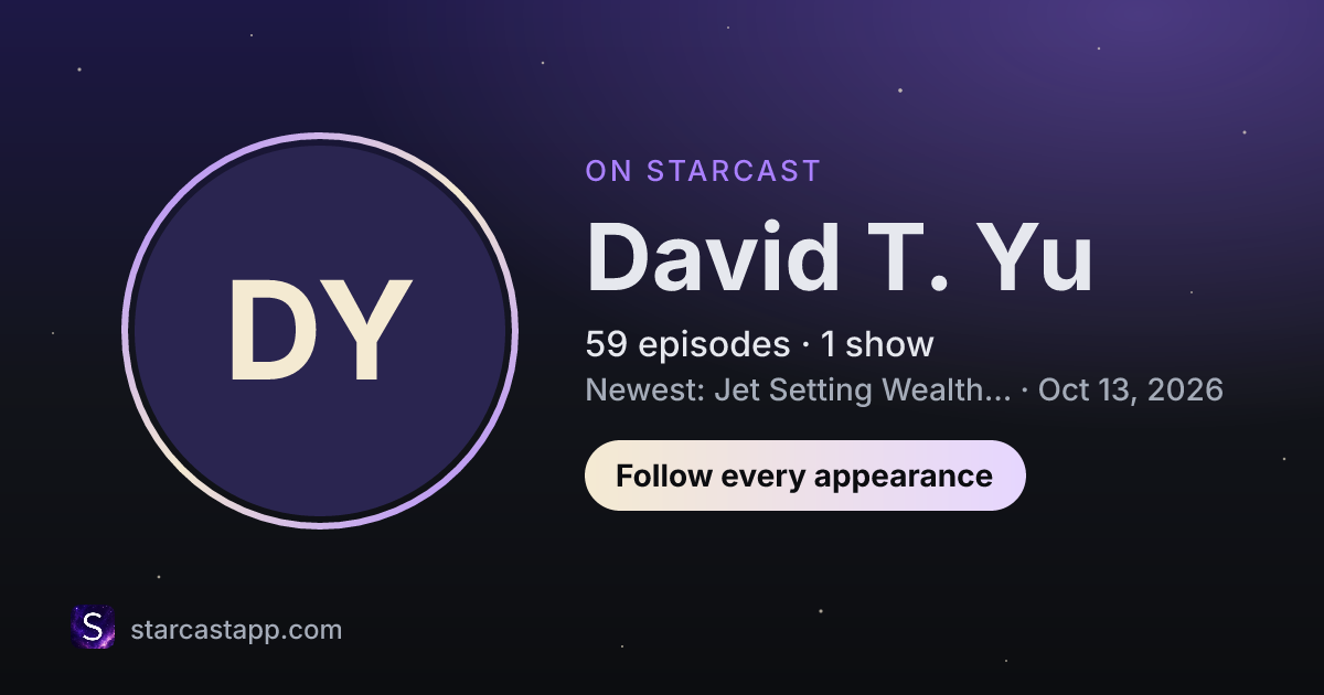 The preview card for David T. Yu