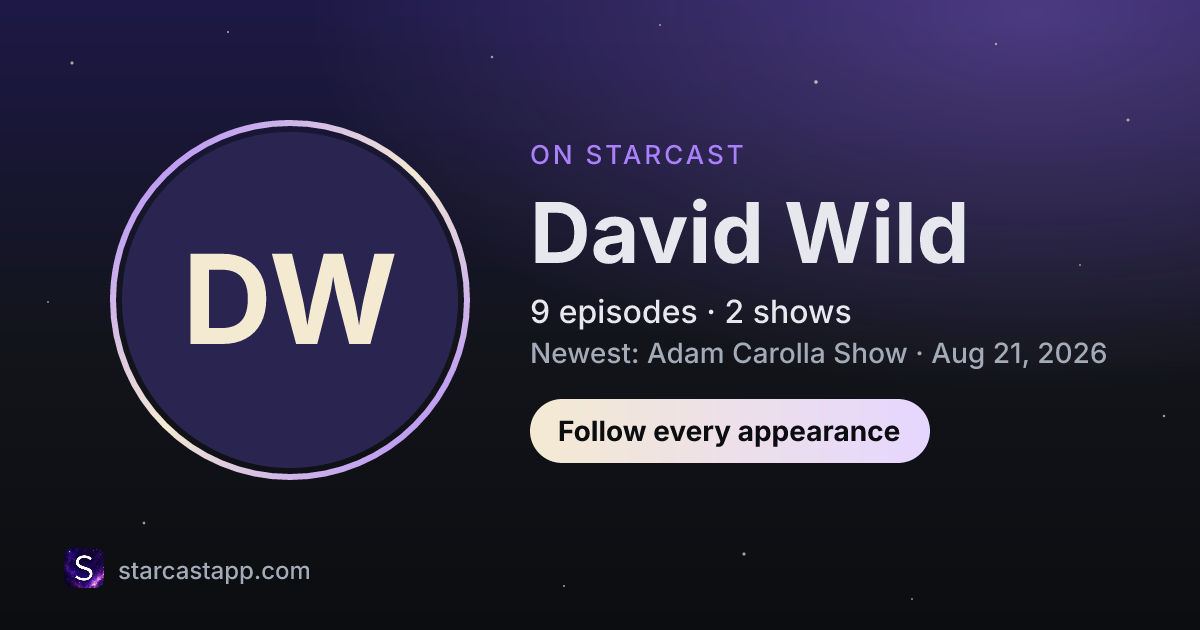 The preview card for David Wild