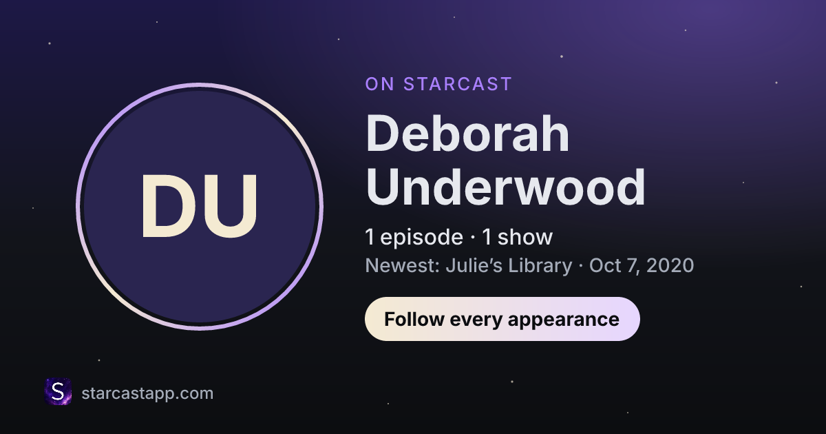 The preview card for Deborah Underwood