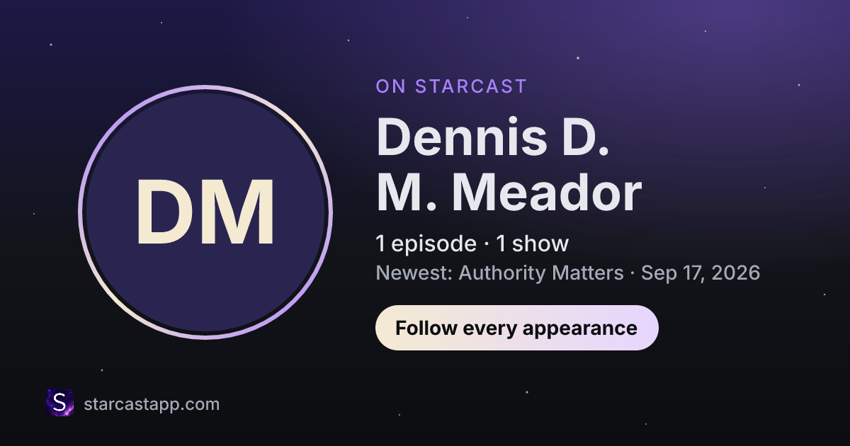 The preview card for Dennis D. M. Meador