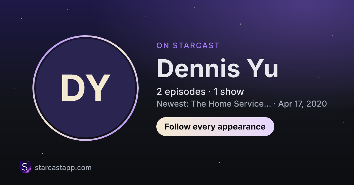 The preview card for Dennis Yu
