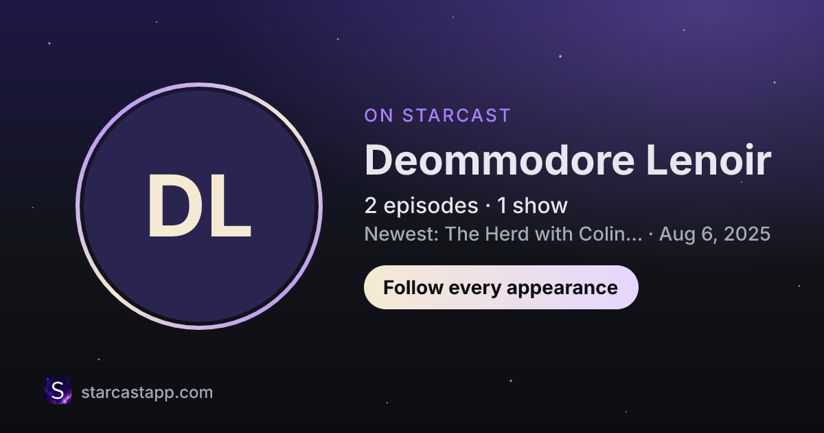 The preview card for Deommodore Lenoir