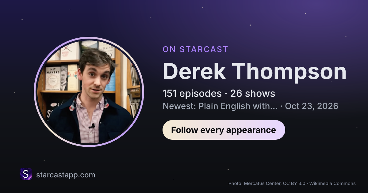 The preview card for Derek Thompson