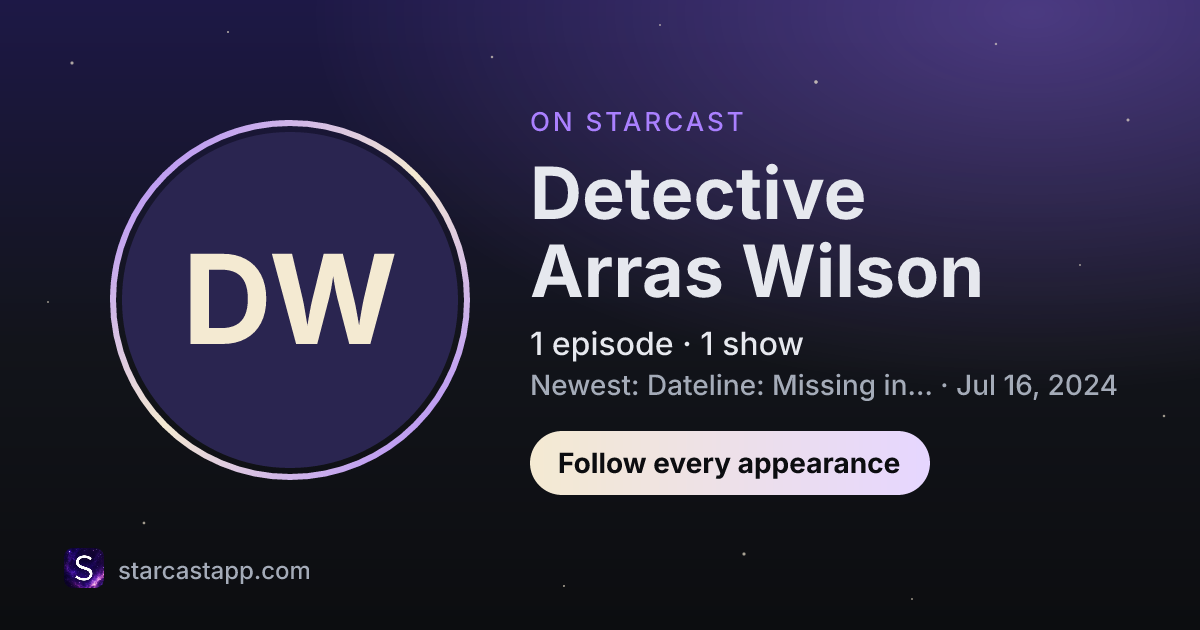 The preview card for Detective Arras Wilson