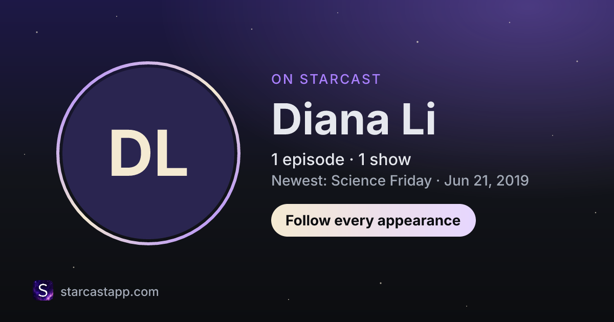 The preview card for Diana Li