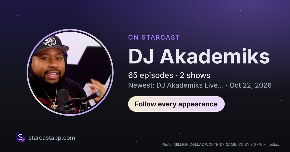 The preview card for DJ Akademiks